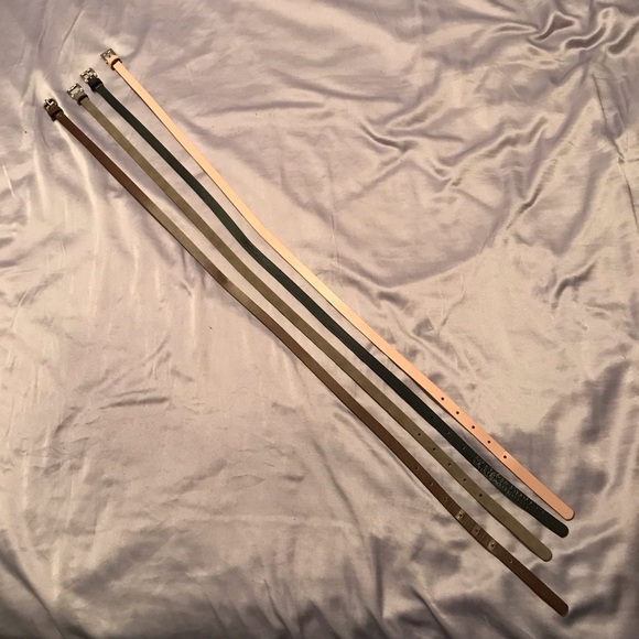 Belt Set Bundle Brown Black Grey Pink - Picture 1 of 2